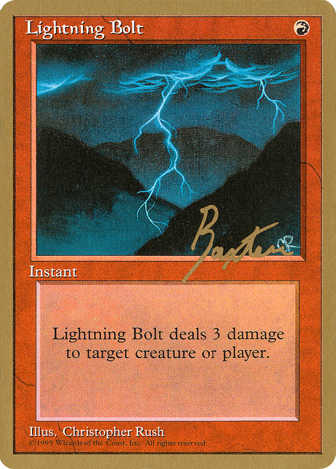 Lightning Bolt (George Baxter) [Pro Tour Collector Set] | Gear Gaming Bentonville