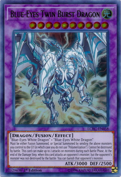 Blue-Eyes Twin Burst Dragon [LCKC-EN058] Ultra Rare | Gear Gaming Bentonville