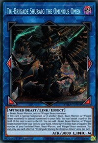 Tri-Brigade Shuraig the Ominous Omen [PHRA-EN048] Secret Rare | Gear Gaming Bentonville