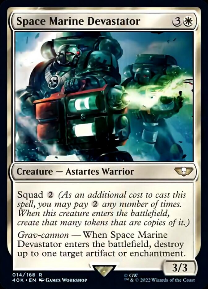 Space Marine Devastator (Surge Foil) [Universes Beyond: Warhammer 40,000] | Gear Gaming Bentonville