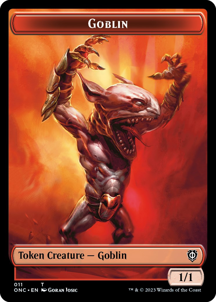 Rebel // Goblin Double-Sided Token [Phyrexia: All Will Be One Commander Tokens] | Gear Gaming Bentonville