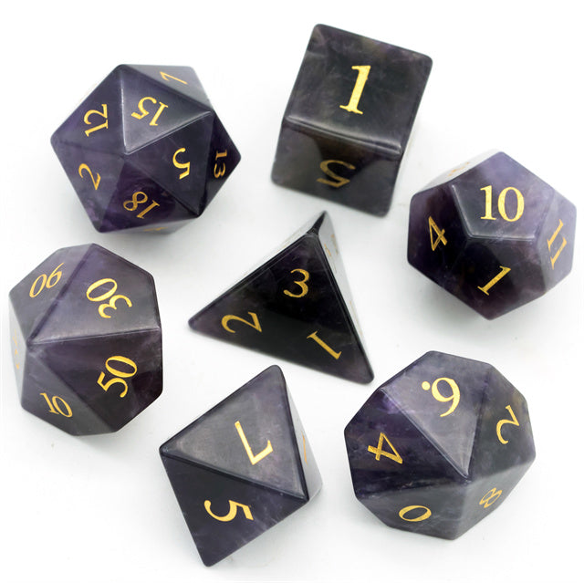 Amethyst Crystal Gemstone Dice Set | Gear Gaming Bentonville