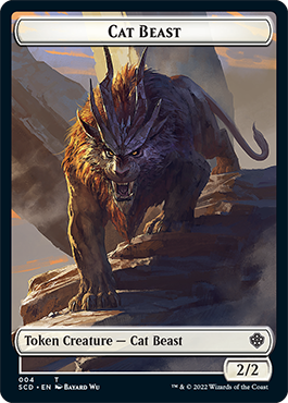 Elf Warrior // Cat Beast Double-Sided Token [Starter Commander Decks] | Gear Gaming Bentonville