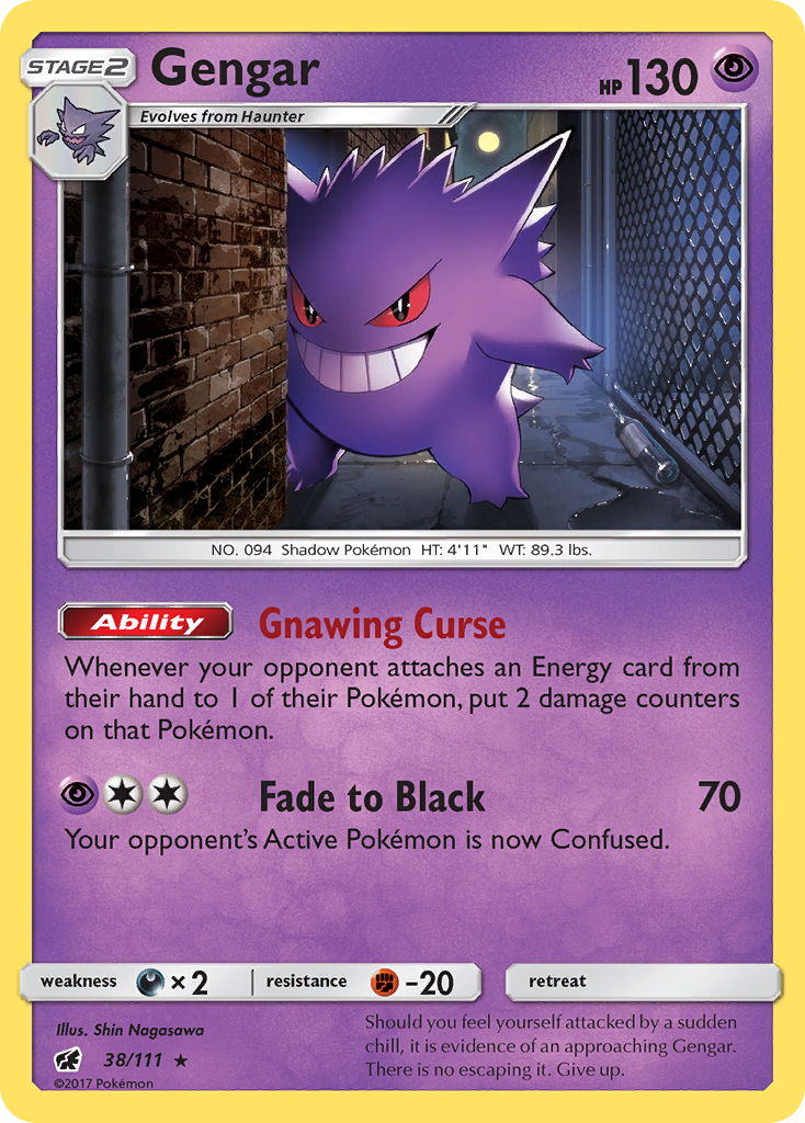 Gengar (38/111) [Sun & Moon: Crimson Invasion] | Gear Gaming Bentonville