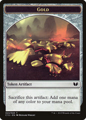 Gold // Knight (005) Double-Sided Token [Commander 2015 Tokens] | Gear Gaming Bentonville