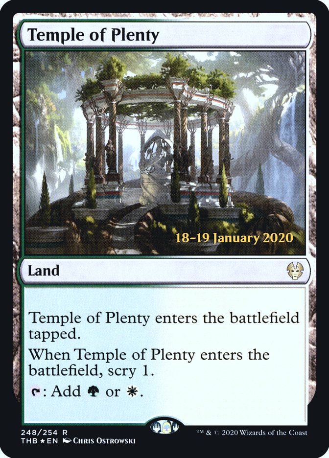 Temple of Plenty [Theros Beyond Death Prerelease Promos] | Gear Gaming Bentonville