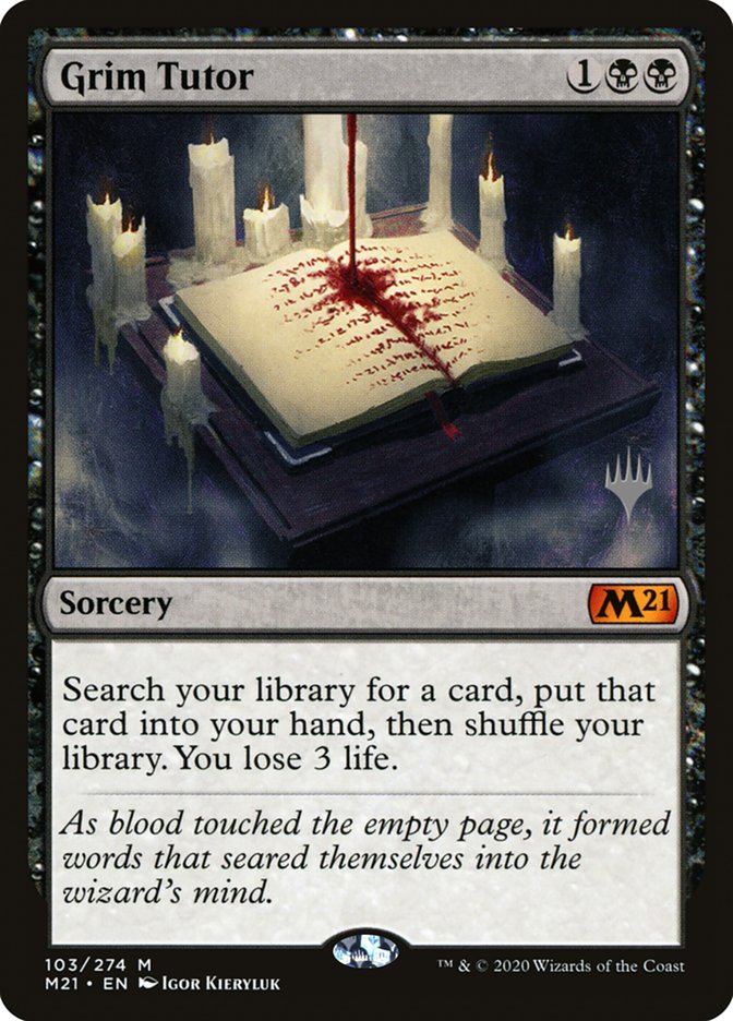 Grim Tutor (Promo Pack) [Core Set 2021 Promos] | Gear Gaming Bentonville