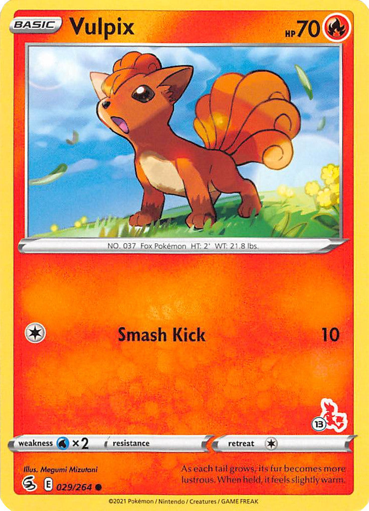 Vulpix (029/264) (Cinderace Stamp #13) [Battle Academy 2022] | Gear Gaming Bentonville