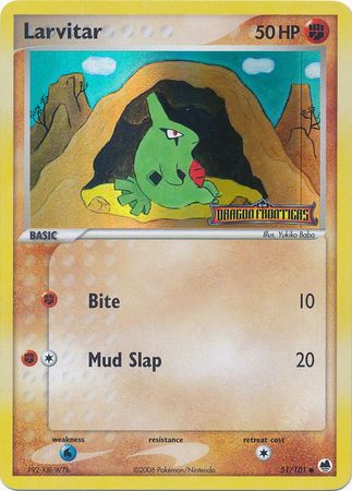 Larvitar (51/101) (Stamped) [EX: Dragon Frontiers] | Gear Gaming Bentonville