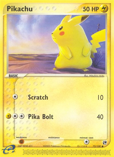 Pikachu (72/100) [EX: Sandstorm] | Gear Gaming Bentonville