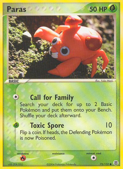 Paras (72/112) [EX: FireRed & LeafGreen] | Gear Gaming Bentonville