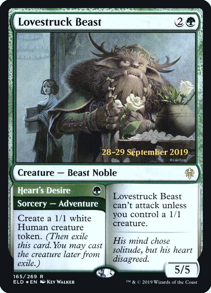 Lovestruck Beast // Heart's Desire  [Throne of Eldraine Prerelease Promos] | Gear Gaming Bentonville