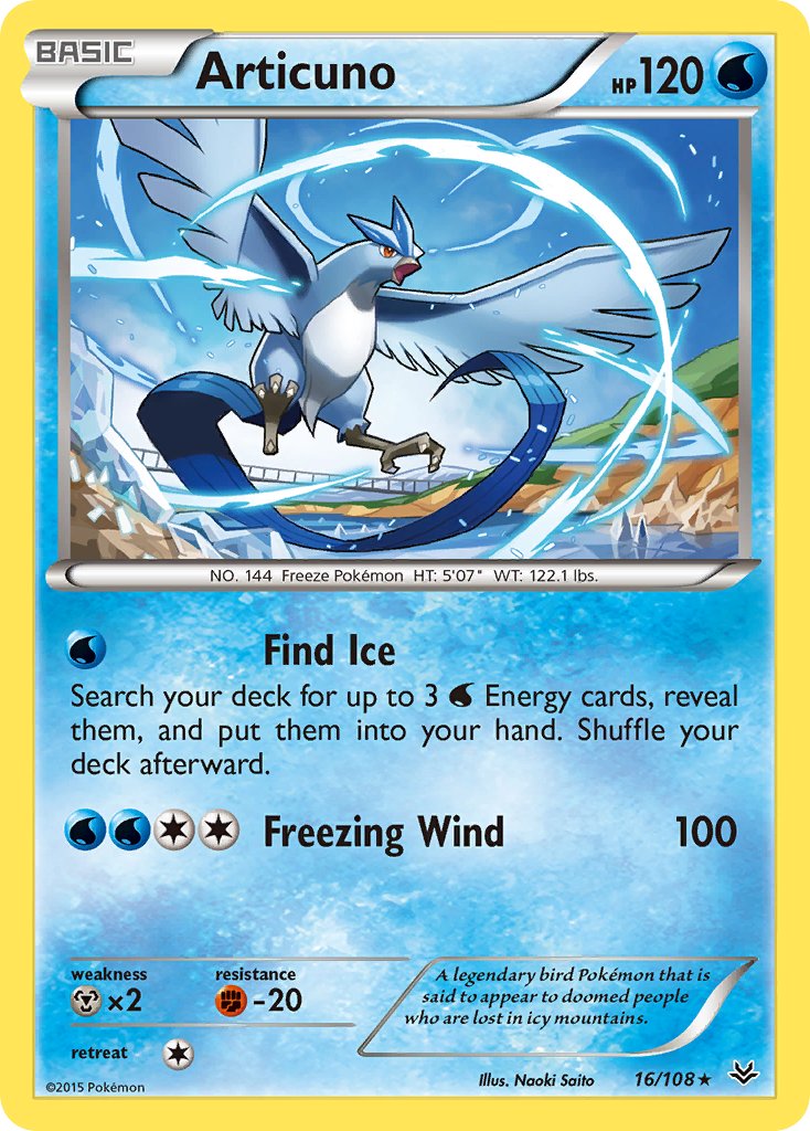 Articuno (16/108) (Theme Deck Exclusive) [XY: Roaring Skies] | Gear Gaming Bentonville