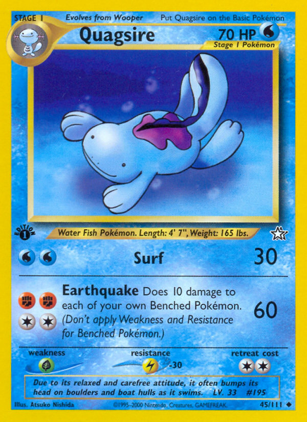 Quagsire (45/111) [Neo Genesis 1st Edition] | Gear Gaming Bentonville