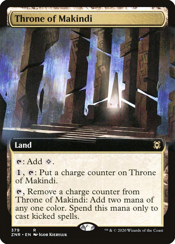 Throne of Makindi (Extended Art) [Zendikar Rising] | Gear Gaming Bentonville