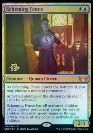 Scheming Fence [Streets of New Capenna Prerelease Promos] | Gear Gaming Bentonville