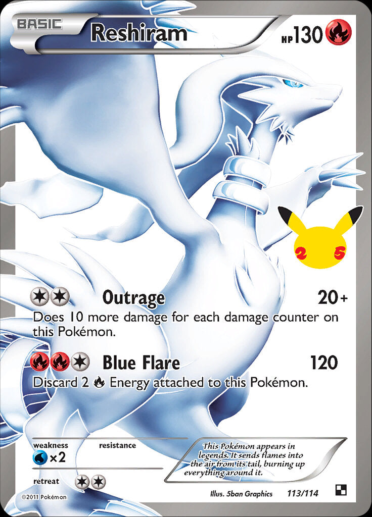 Reshiram (113/114) [Celebrations: 25th Anniversary - Classic Collection] | Gear Gaming Bentonville