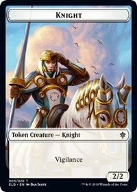 Knight // Food (15) Double-sided Token [Throne of Eldraine Tokens] | Gear Gaming Bentonville