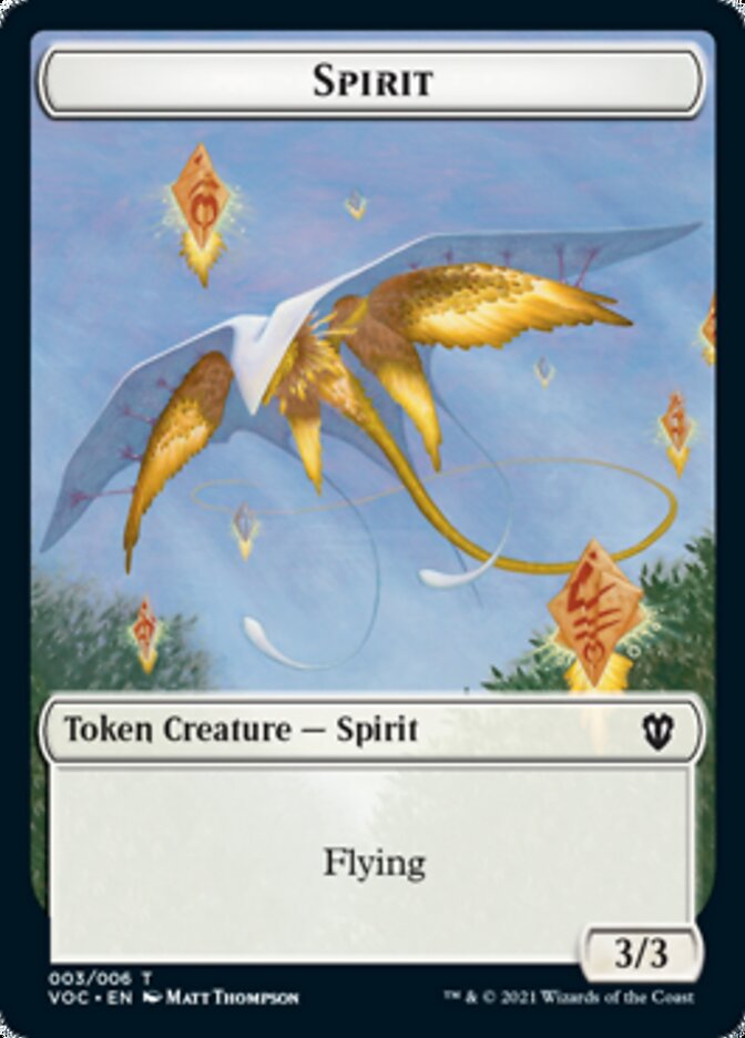 Spirit (003) // Thopter Double-sided Token [Innistrad: Crimson Vow Commander Tokens] | Gear Gaming Bentonville