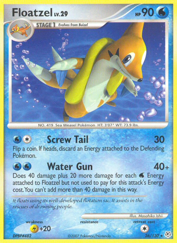 Floatzel (26/130) [Diamond & Pearl: Base Set] | Gear Gaming Bentonville