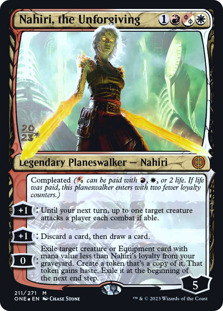 Nahiri, the Unforgiving [Phyrexia: All Will Be One Prerelease Promos] | Gear Gaming Bentonville