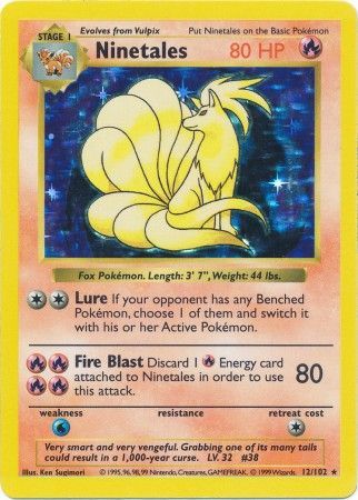 Ninetales (12/102) [Base Set Shadowless Unlimited] | Gear Gaming Bentonville