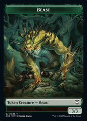 Beast // Saproling Double-sided Token [Streets of New Capenna Commander Tokens] | Gear Gaming Bentonville