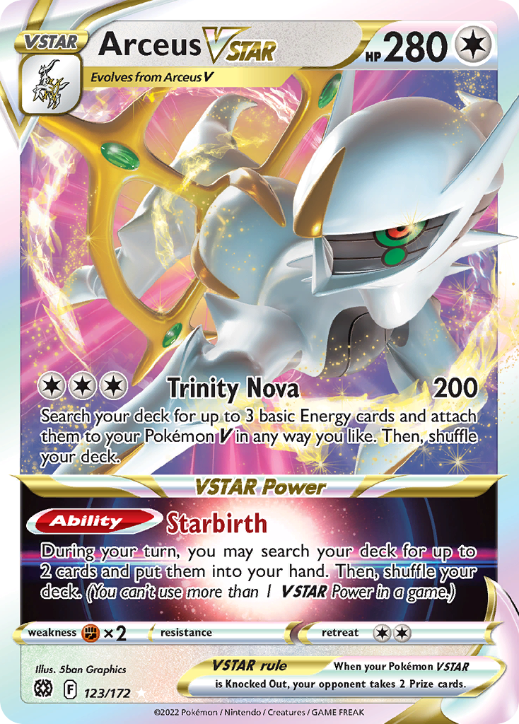 Arceus VSTAR (123/172) (Metal Card) [Sword & Shield: Brilliant Stars] | Gear Gaming Bentonville