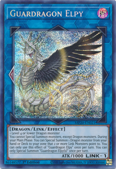 Guardragon Elpy [MP20-EN021] Prismatic Secret Rare | Gear Gaming Bentonville