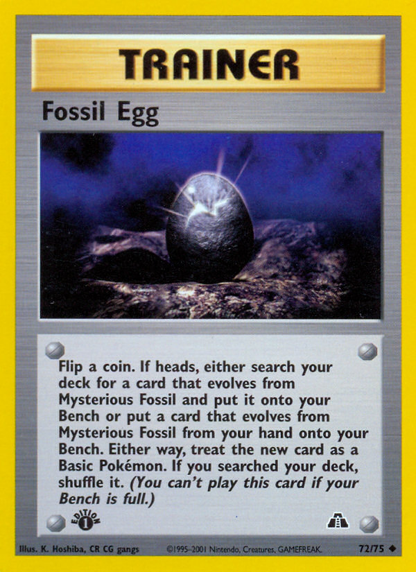 Fossil Egg (72/75) [Neo Discovery 1st Edition] | Gear Gaming Bentonville