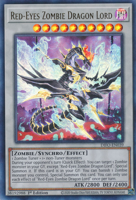 Red-Eyes Zombie Dragon Lord [DIFO-EN039] Ultra Rare | Gear Gaming Bentonville