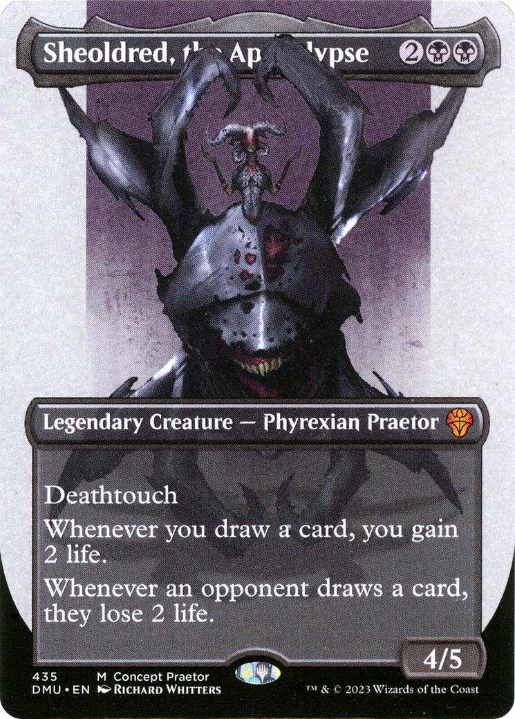 Sheoldred, the Apocalypse (Borderless Concept Praetors) [Phyrexia: All Will Be One] | Gear Gaming Bentonville