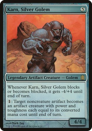 Karn, Silver Golem (Commander's Arsenal) [Oversize Cards] | Gear Gaming Bentonville