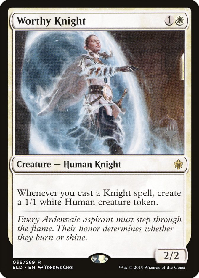 Worthy Knight (Promo Pack) [Throne of Eldraine Promos] | Gear Gaming Bentonville