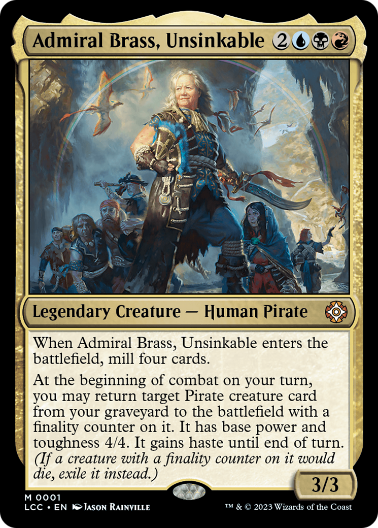 Admiral Brass, Unsinkable (Display Commander) [The Lost Caverns of Ixalan Commander] | Gear Gaming Bentonville