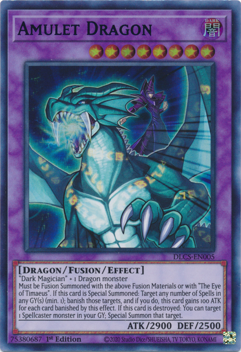 Amulet Dragon (Blue) [DLCS-EN005] Ultra Rare | Gear Gaming Bentonville