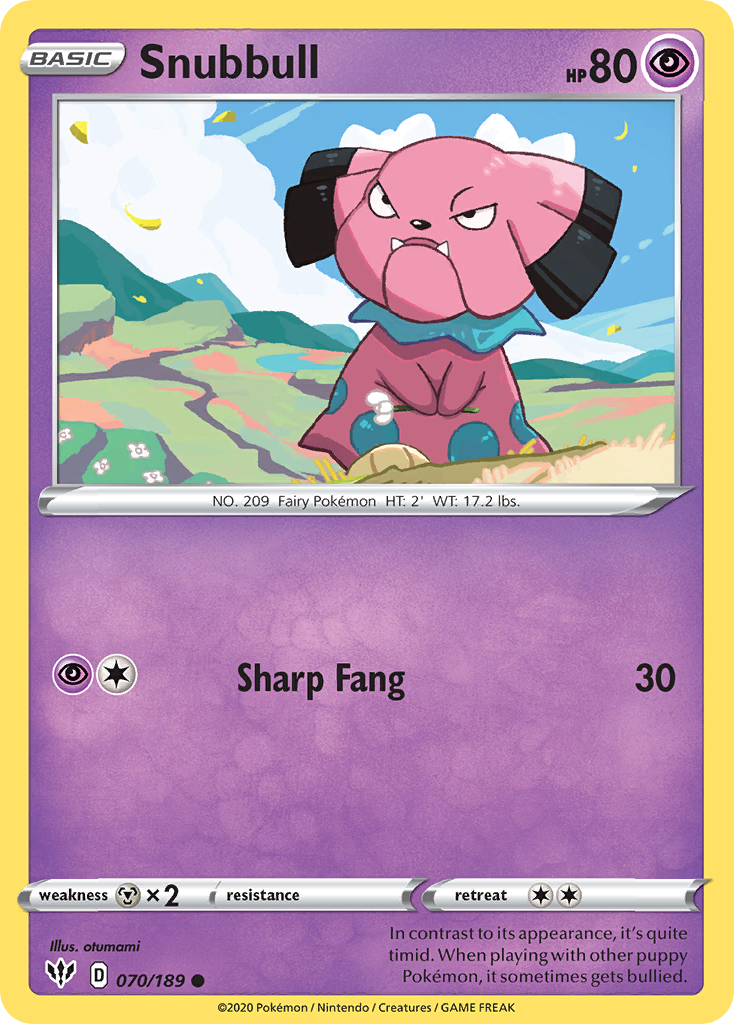 Snubbull (070/189) [Sword & Shield: Darkness Ablaze] | Gear Gaming Bentonville