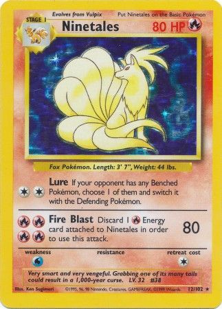 Ninetales (12/102) [Base Set Unlimited] | Gear Gaming Bentonville