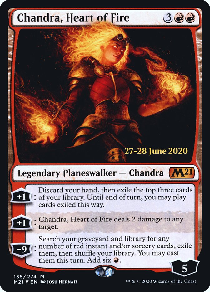 Chandra, Heart of Fire  [Core Set 2021 Prerelease Promos] | Gear Gaming Bentonville