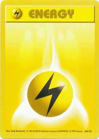 Lightning Energy (100/102) [Base Set Shadowless Unlimited] | Gear Gaming Bentonville