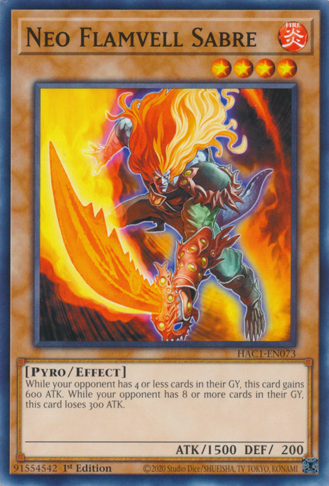 Neo Flamvell Sabre [HAC1-EN073] Common | Gear Gaming Bentonville