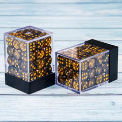 (Gold + Black) 12mm D6 block of 36 dice | Gear Gaming Bentonville