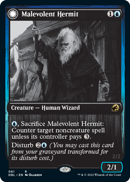 Malevolent Hermit // Benevolent Geist [Innistrad: Double Feature] | Gear Gaming Bentonville