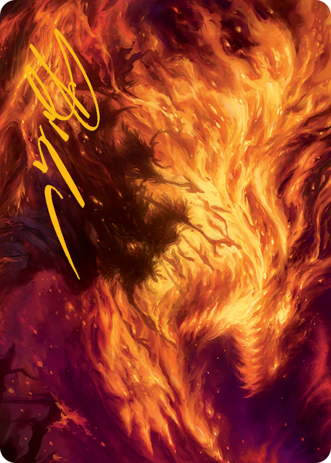 Stoke the Flames Art Card (Gold-Stamped Signature) [March of the Machine Art Series] | Gear Gaming Bentonville