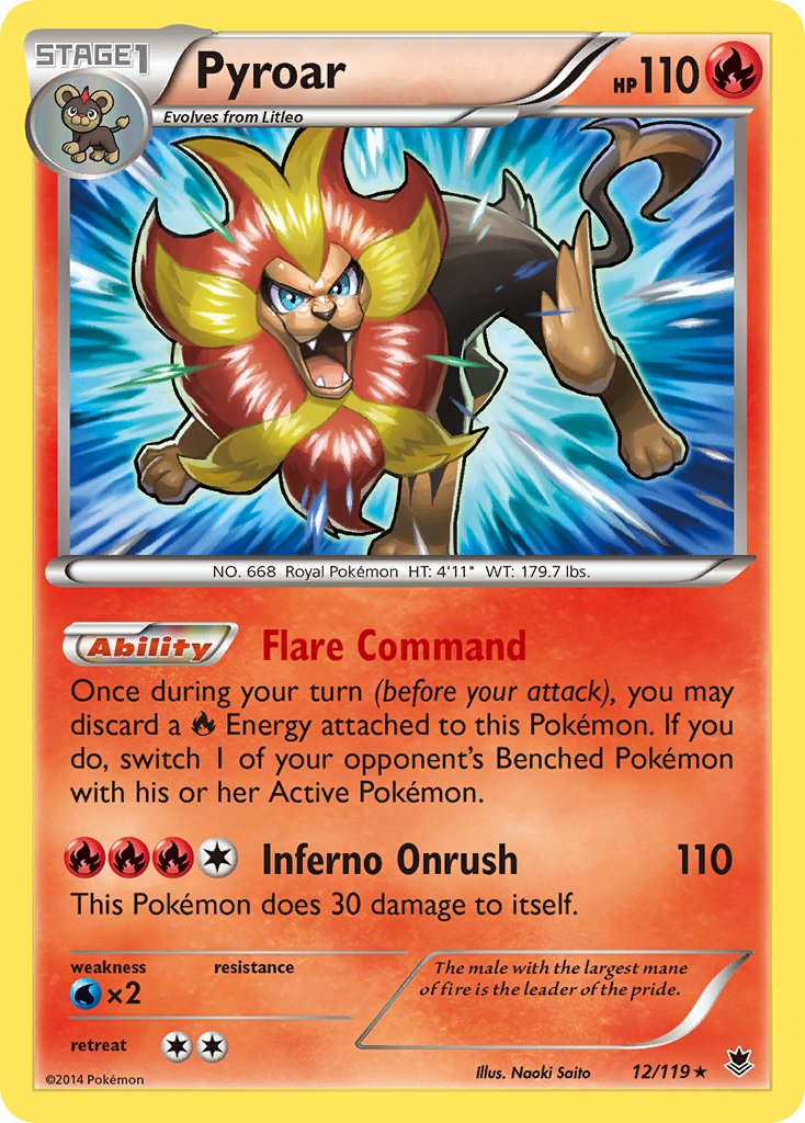 Pyroar (12/119) (Theme Deck Exclusive) [XY: Phantom Forces] | Gear Gaming Bentonville