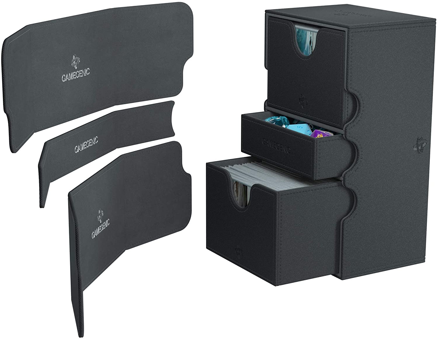 Gamegen!cs Stronghold 200+ XL Deck Box: Black | Gear Gaming Bentonville