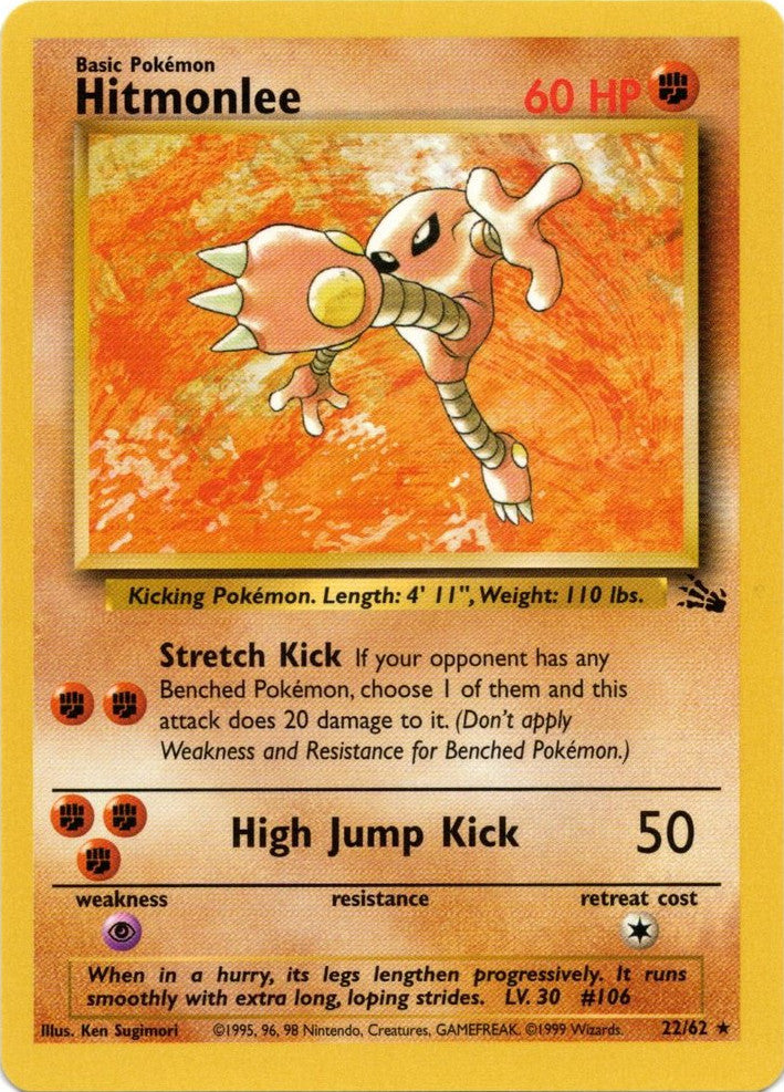 Hitmonlee (22/62) [Fossil Unlimited] | Gear Gaming Bentonville