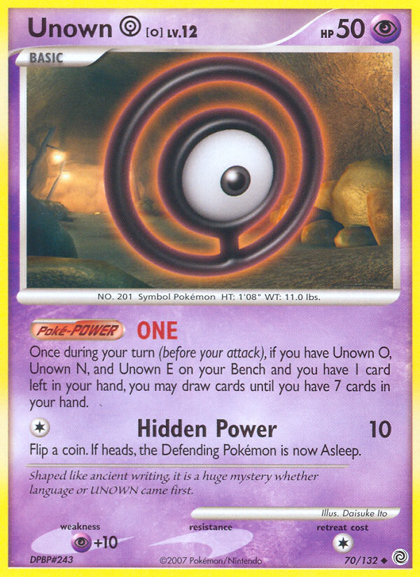 Unown O (70/132) [Diamond & Pearl: Secret Wonders] | Gear Gaming Bentonville