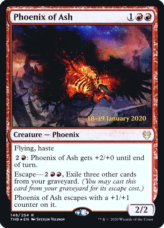 Phoenix of Ash [Theros Beyond Death Prerelease Promos] | Gear Gaming Bentonville