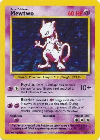 Mewtwo (10/102) [Base Set Unlimited] | Gear Gaming Bentonville